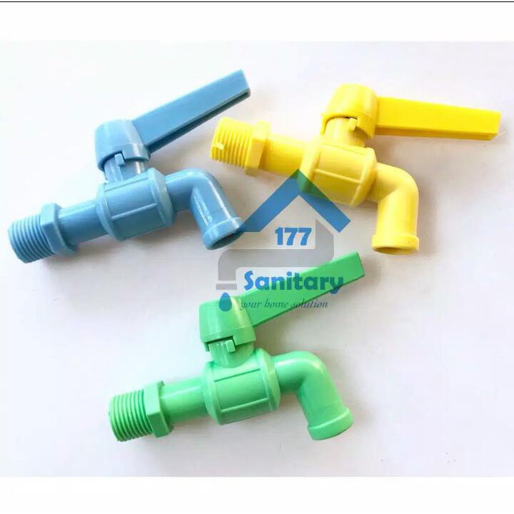 Kran Tembok Murah Warna LOTUS T Plastik - Keran Air Kran Taman Pvc Faucet Plastic F44