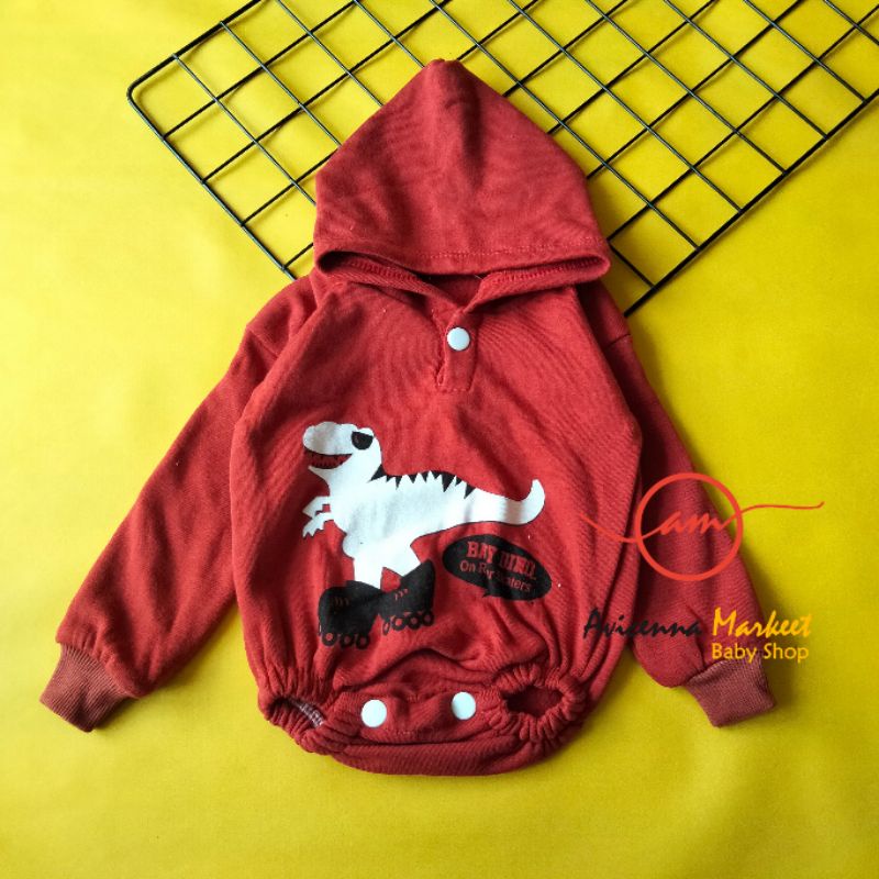 jumper bayi / baju kodok bayi fleece 0-6 bulan