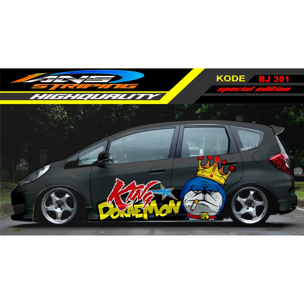 STIKER MOBIL JAZZ , AGYA , BRIO / DECAL STICKER MOBIL / STIKER MOBIL / STIKER DORAEMON