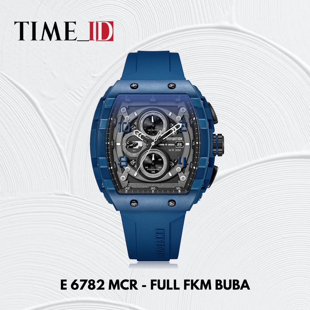 Jam Tangan Expedition E 6782 MCR - FULL FKM BLUE BLACK Pria