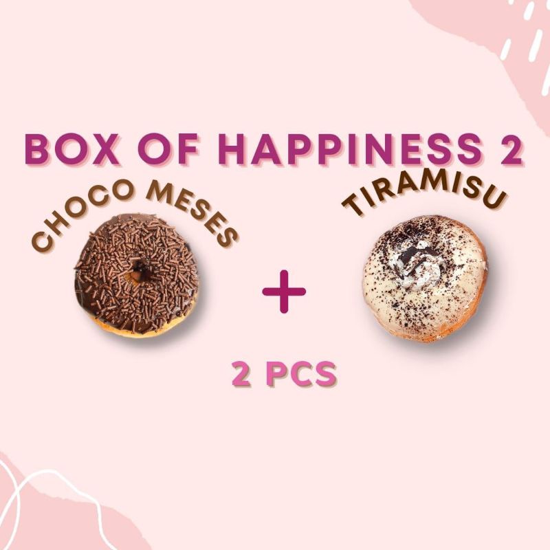 

Box of Happiness 2 doughnuts topping 2pcs