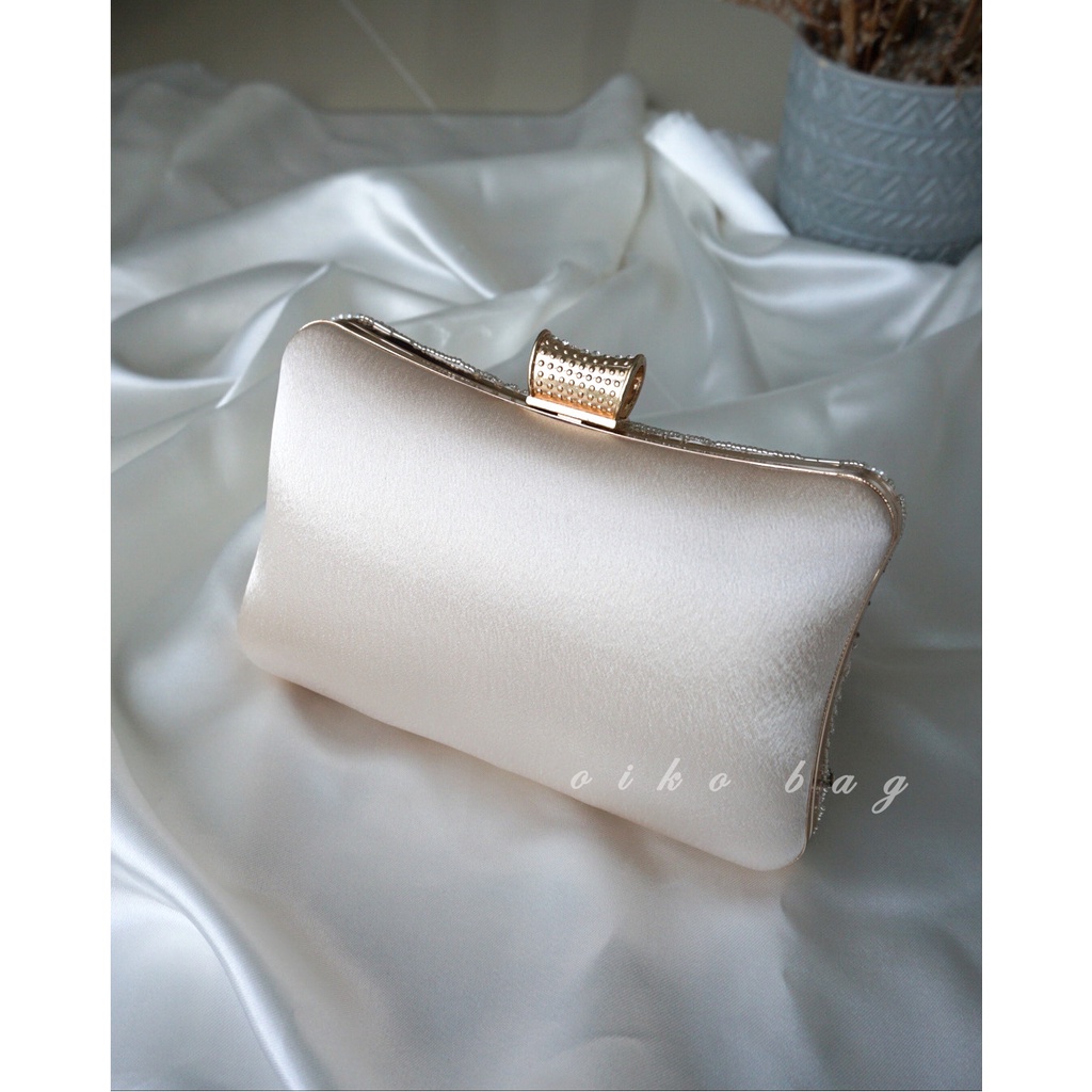 TAS PESTA OIKO PREMIUM JINGGA CLUTCH / TAS PESTA WANITA IMPORT