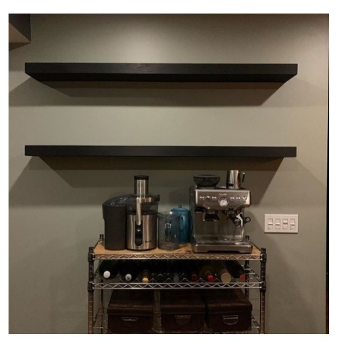 Rak Ambalan Dinding Dapur Kayu Minimalis Tempel Vintage 80 Cm