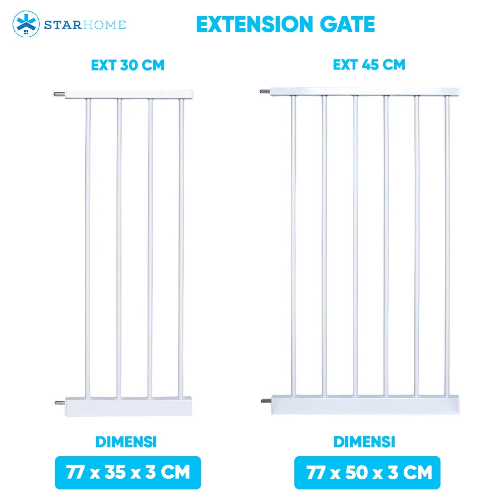 Pagar Bayi Pintu Pagar Pengaman Tangga Balkon StarHome Pembatas Tangga Dapur Kamar Mandi Baby Safety Gate Baby Gate