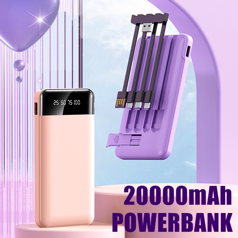 Powerbank / Power Bank Fast charging USB Portable 20000mah LED display 3IN1 FLASHLIGHT+PHONE HOULDER+POWERBANK