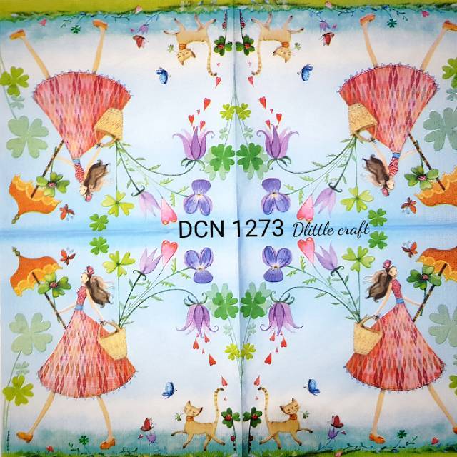 Napkin decoupage/tissu decoupage