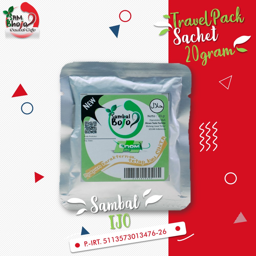

Sambal Ijo - Sambal Cabe Ijo travel pack sachet 20gr