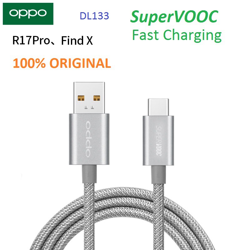 OPPO DL133 SuperVOOC Cable Type C Braided Original Pack Box