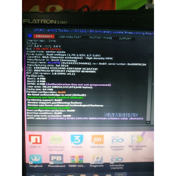 IC EMMC KMRC10014M 4/64gb CLEAN RPMB
