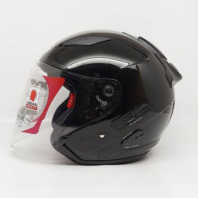 Helm KYT GALAXY Flat R BLACK DOFF & Motif Corak-Hitam met