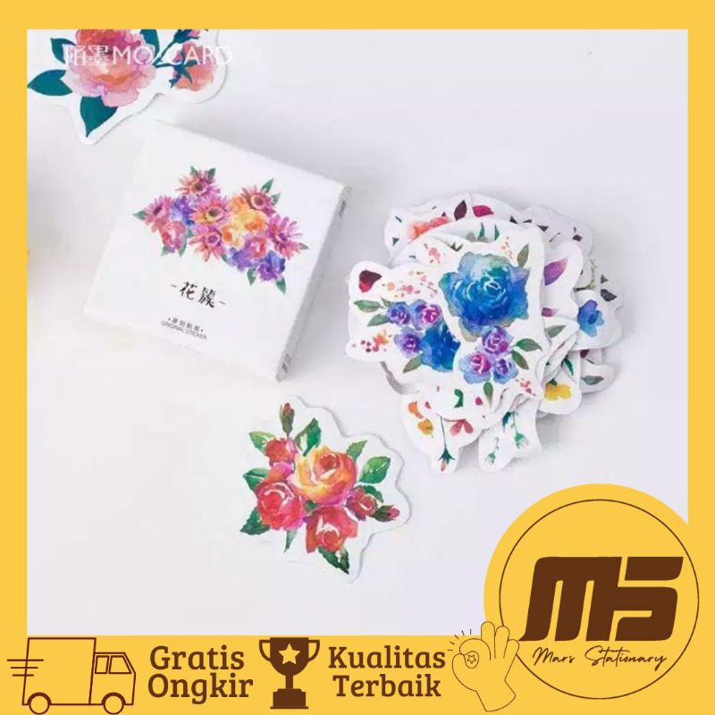 

[ 45 PCS ] Sticker Kawai Flower Aesthetic Color | Stiker Bunga Estetik untuk Scrapbook Jurnal Diary