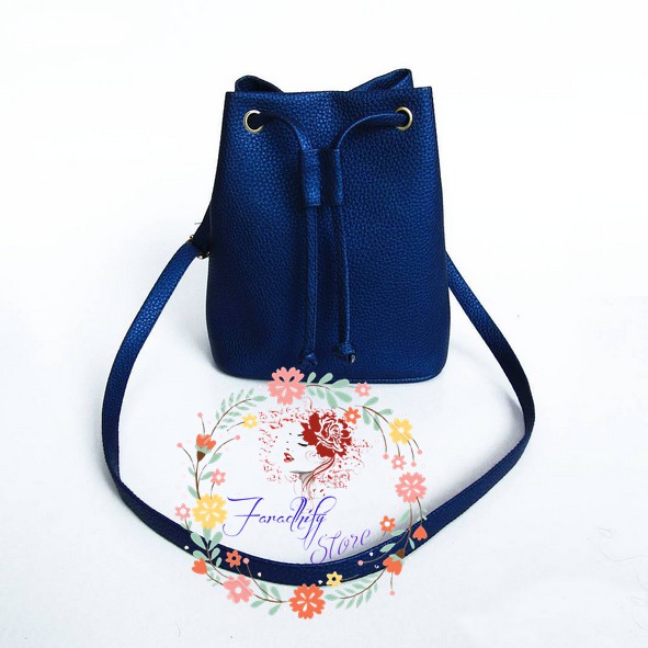 TAS SERUT BAHAN KULIT SINTETIS WARNA BIRU - BLUE