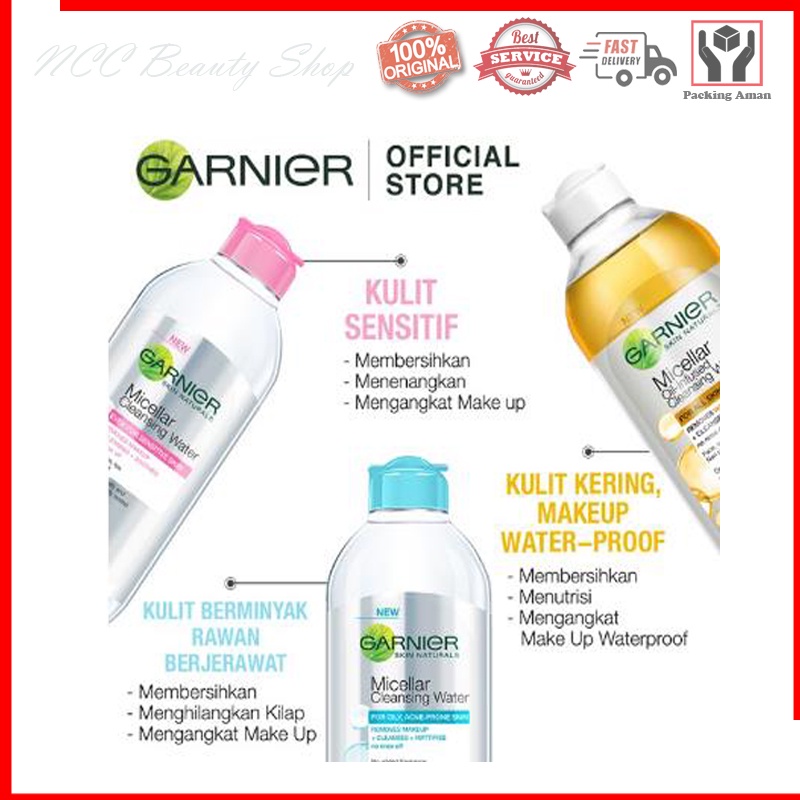 [ORIGINAL] * NCC * GARNIER Micellar Water Pembersih Wajah dan Makeup