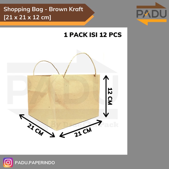 

✨ BISA COD ✨ Shopping Bag 21 x 21 x 12 cm - Paper Bag / Kantong Kertas