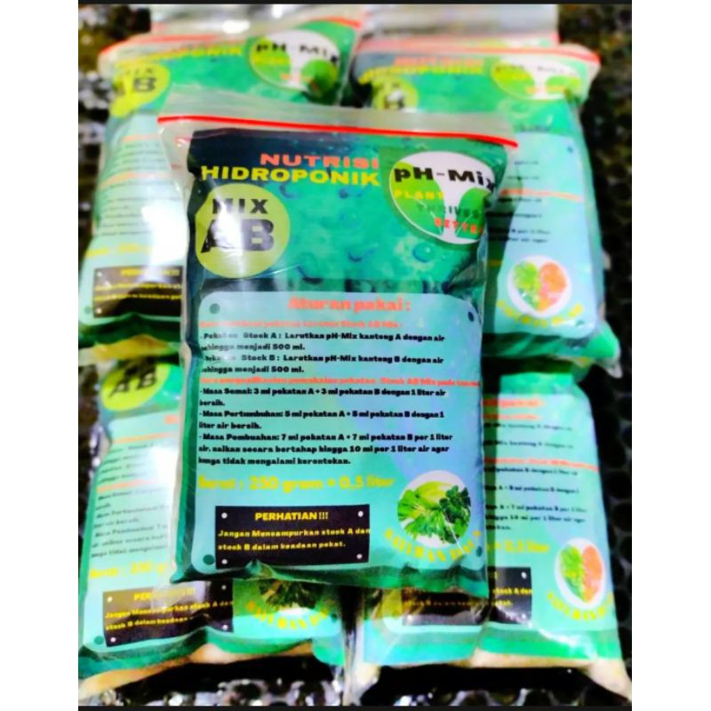 Pupuk Nutrisi hidroponik 250gram / 500ml (untuk 100 liter air) / AB mix hidroponik