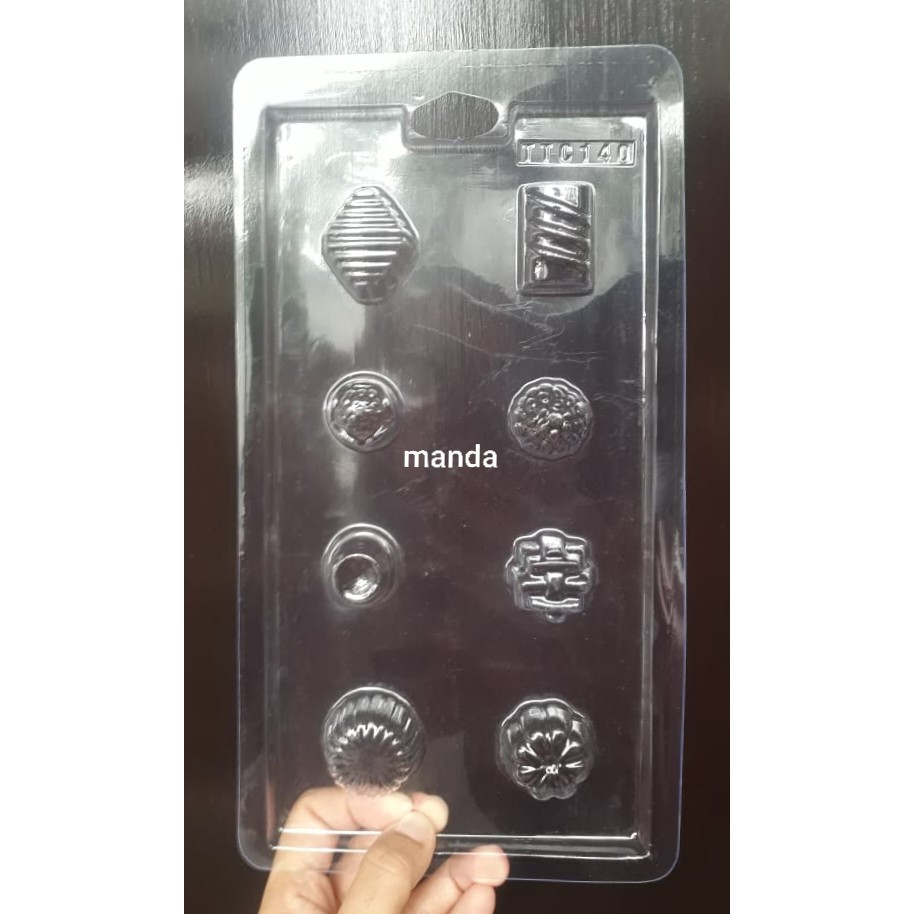 Cetakan mika coklat puding motif bunga bar ttc 140