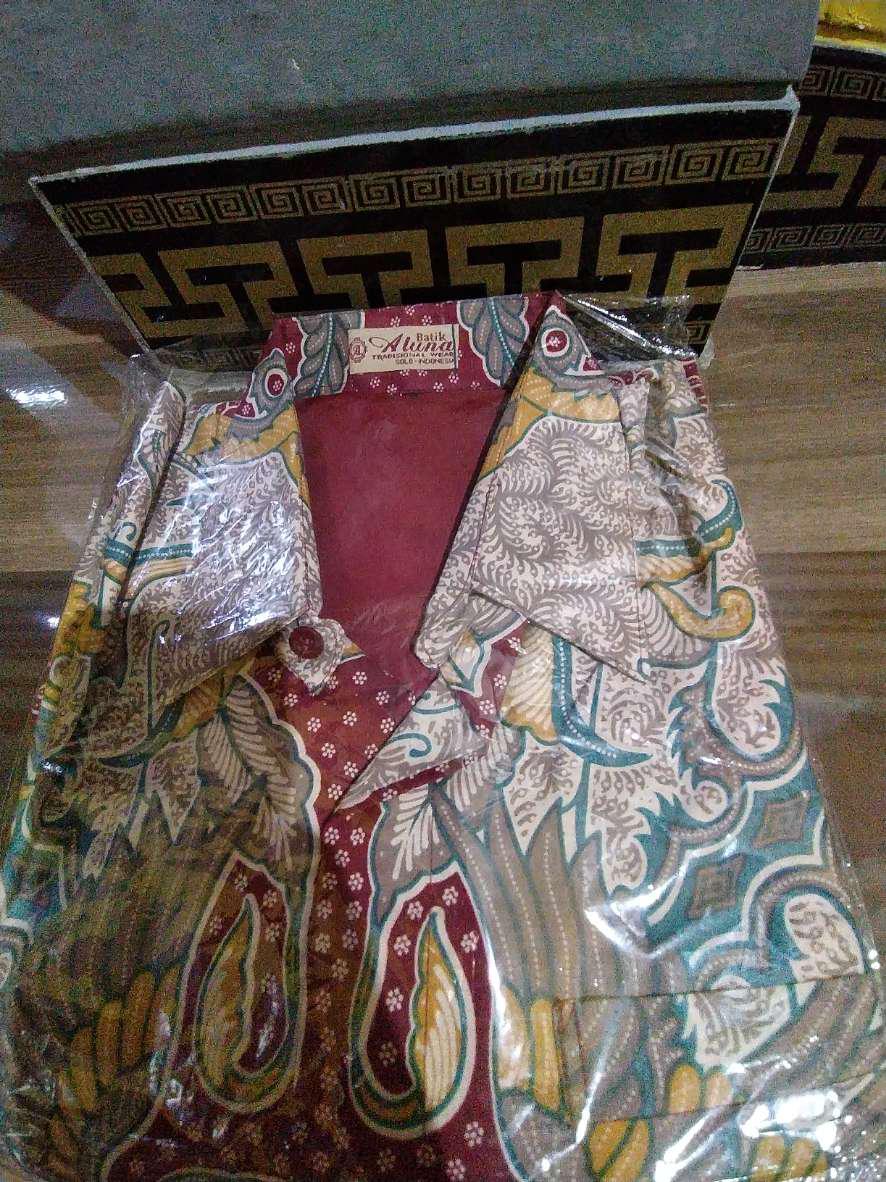 Batik Pria Modern Lengan Panjang Solo Batik Premium Pria Lapis Furing Produksi Batik Aluna 069