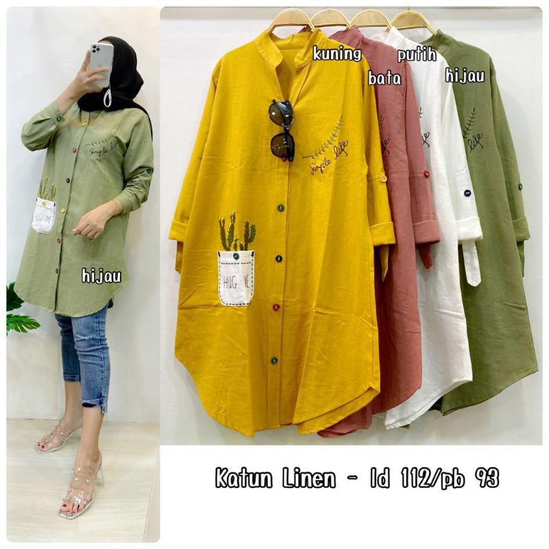 Tunik katun linen