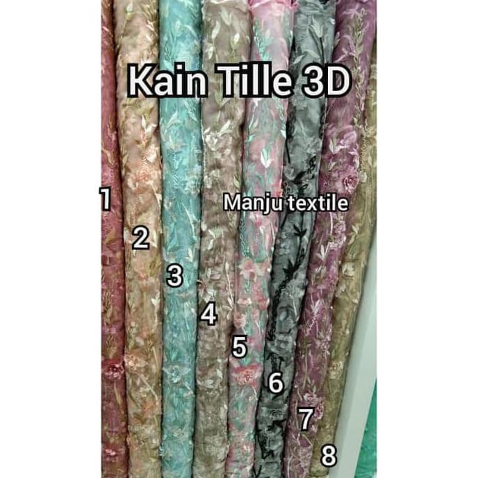 Ttop Terlaris Kain Tille 3D / Kain Tile 3D / Kain Tulle Terbaru