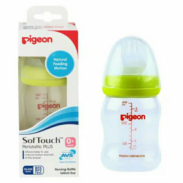 Pigeon Wide Neck 160ml / 230ml with Peristaltic Plus Nipple