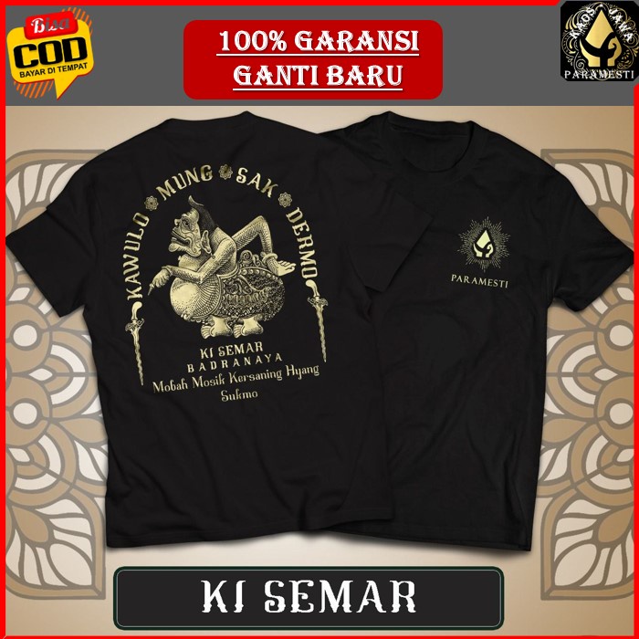 KAOS SABLON WAYANG PRIA JAWA SEMAR BAJU KAOS DISTRO KEJAWEN KEREN GAMBAR WAYANG ORIGINAL BRANDED kEK