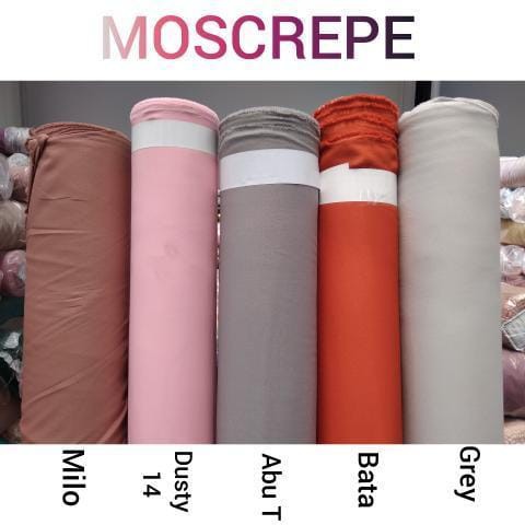 Kain Mosscrepe Moscrep Moskrep 1 Roll - Bahan Gamis Kerudung Hijab Premium