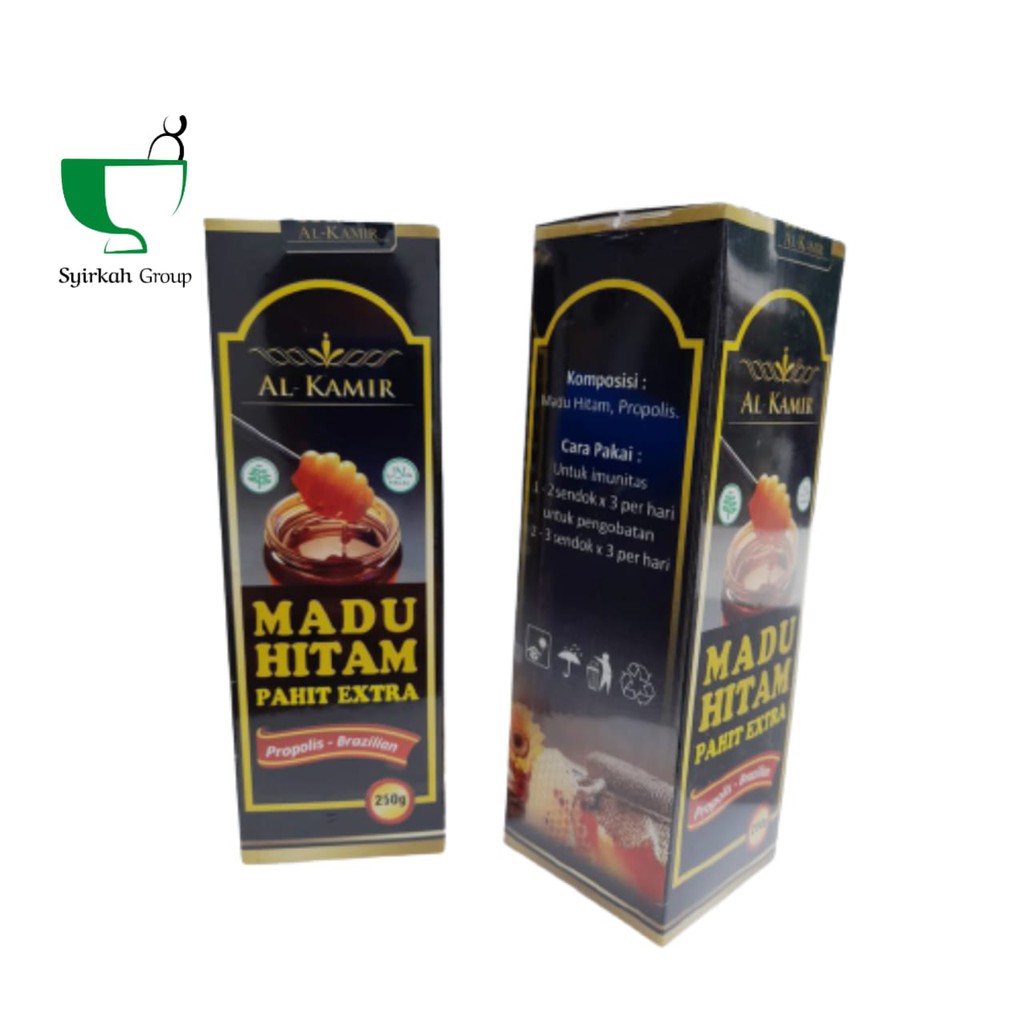 

Madu Hitam Pahit Extra Propolis Brazilian Kemasan Baru Al-Kamir 250gr