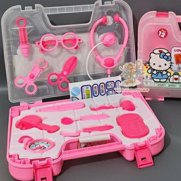 Mainan Dokter Box Kotak Alat Dokter Dokteran Hello Kitty