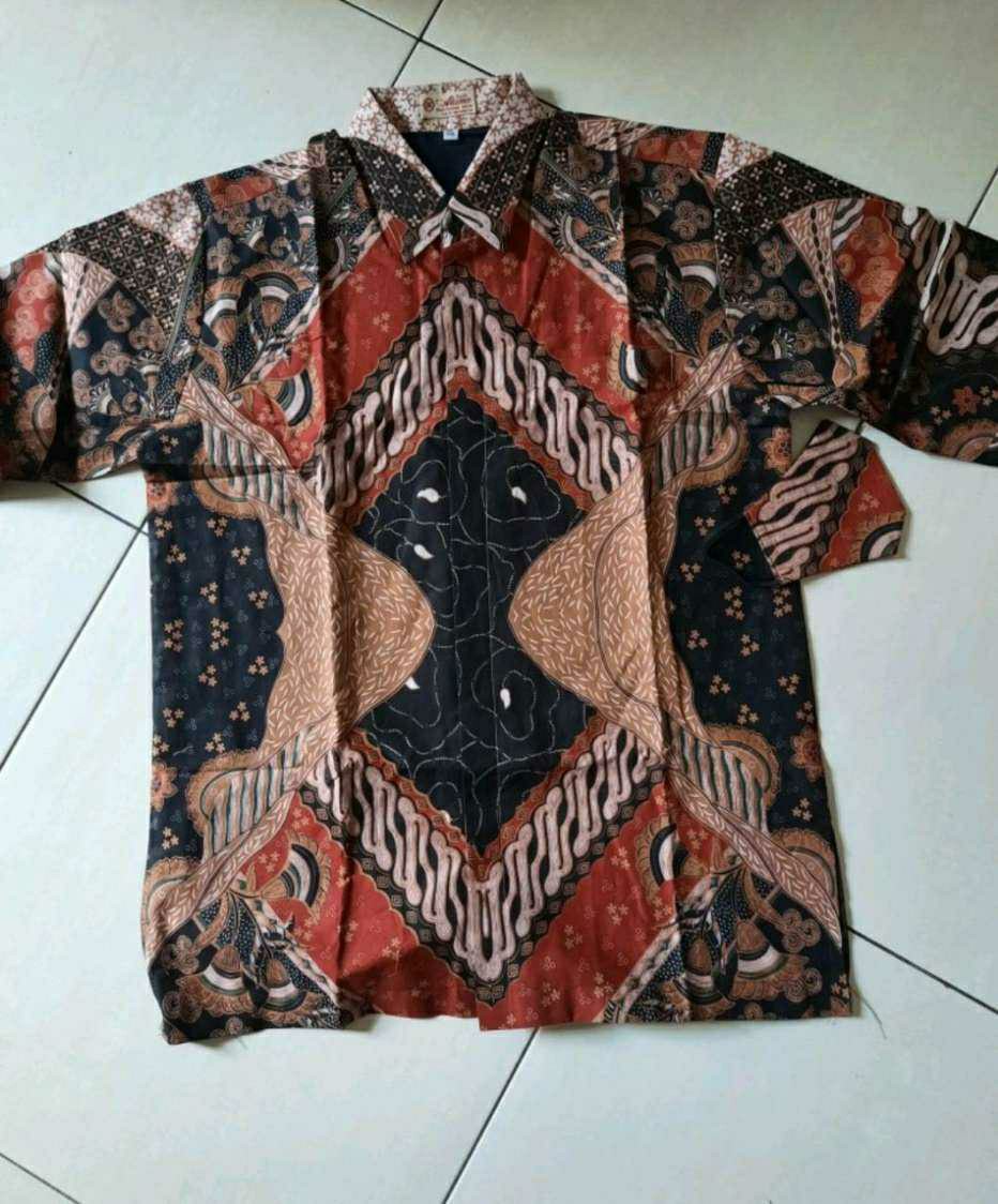 Baju Batik Pria Lengan Panjang Kemeja Batik Pria Premium Batik Slim Fit Solo Cowok Modern Pcw 008