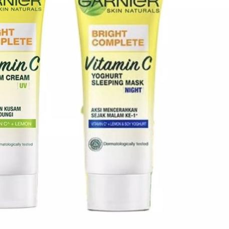☻ Paket Garnier Light Complete Cream Siang 20ml + Cream Malam 20ml - UV + Malam 20ml ✴