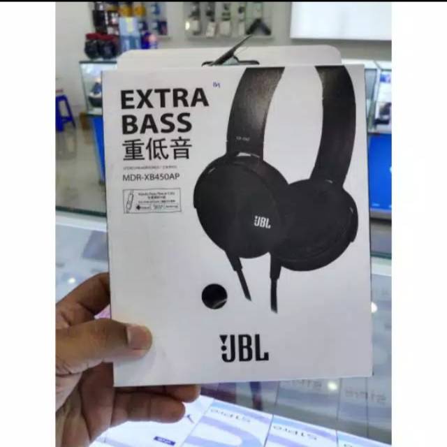 HEADSET HEADPHONE BANDO JBL MDR-XB450AP HEANDSFRE