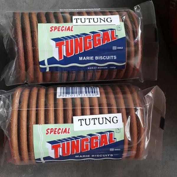 

TERLARIS BRANDS FESTIVAL BISKUIT MARIE TUTUNG SPECIAL OVER BAKED TUNGGAL 100 GR KUE MARIE GOSONG MUR