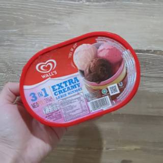 Jual Ice Cream / Es Krim Walls 3in1 Neopolitana Extra Creamy lebih