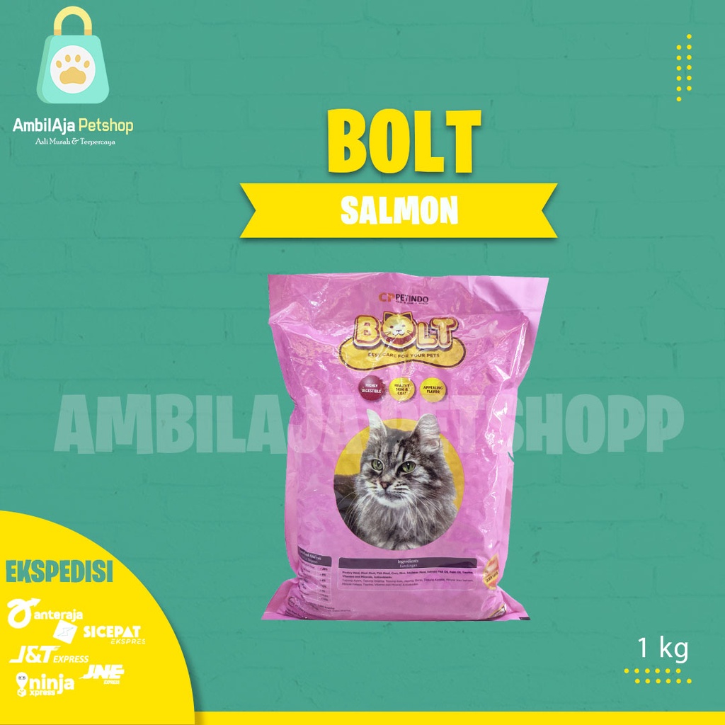 Makanan Kucing kering BOLT 800gram All Varian ( EKSPEDISI )