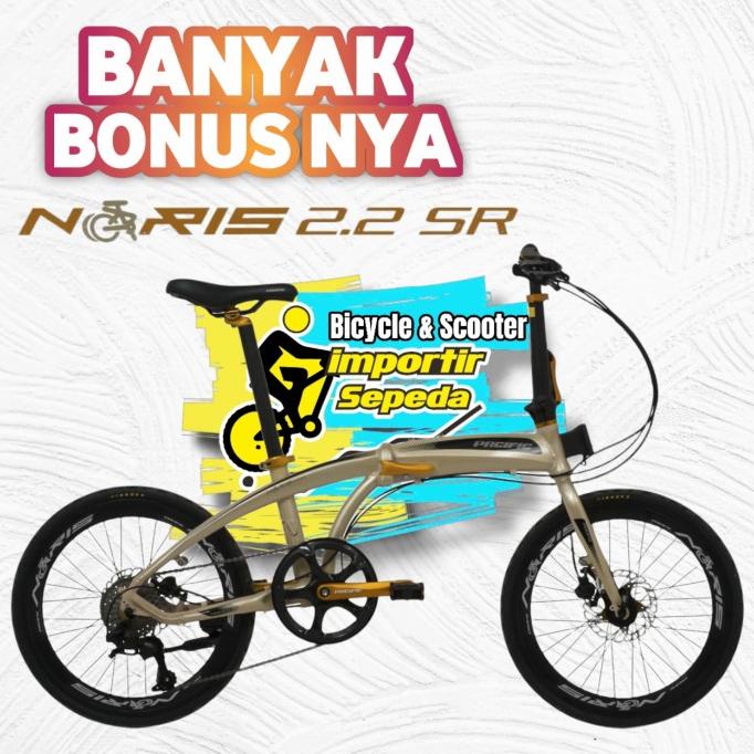 Pacific Noris 2.2 Sr 20 Inci Sepeda Lipat Alloy Hydraulic 9 Speed