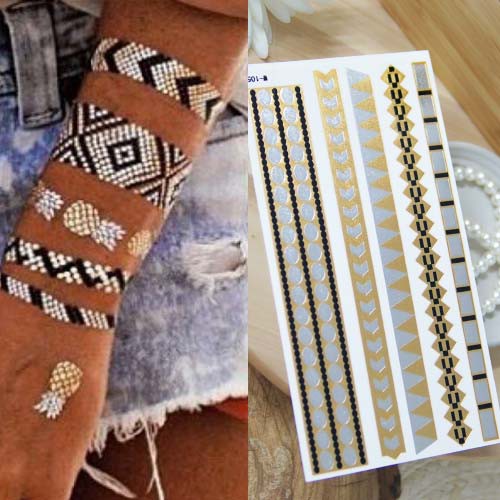 

Tattoo Stiker Metallic Flash Tattoos T4TT19