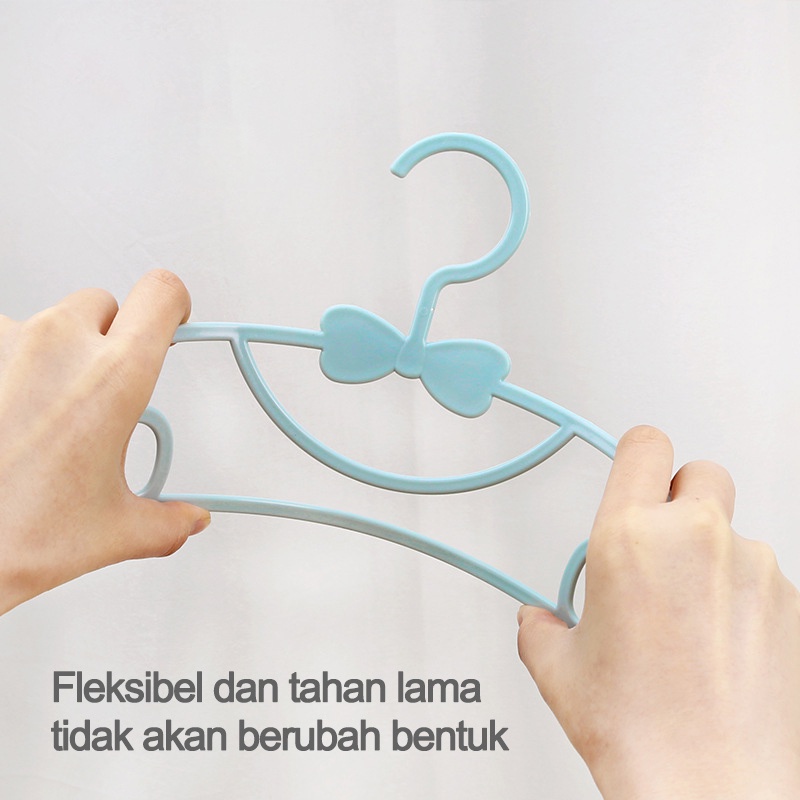 Gantungan Baju Anak Tebal 29.5cm PP Kid Clothes Hanger Multifungsi Warna Warni/Busur gantungan L290