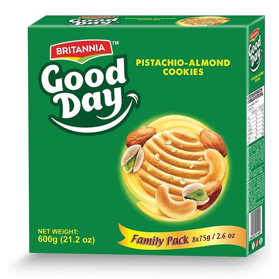 

Premium Cookies | Britannia Pistachio Almond Cookies 600 Gram | Biskuit Premium
