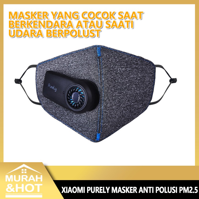 XIAOMI PURELY MASKER ANTI DEBU POLUSI PM2.5 FILTER MASKER ELEKTRIK