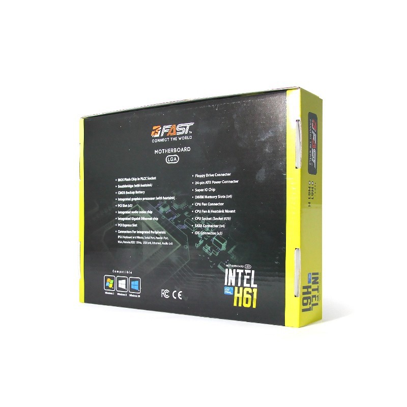 MOTHERBOARD FAST INTEL H61 LGA 1155 WITH 6 PORT USB 2 PORT OUTPUT HDMI DAN VGA BERGARANSI 1 TAHUN