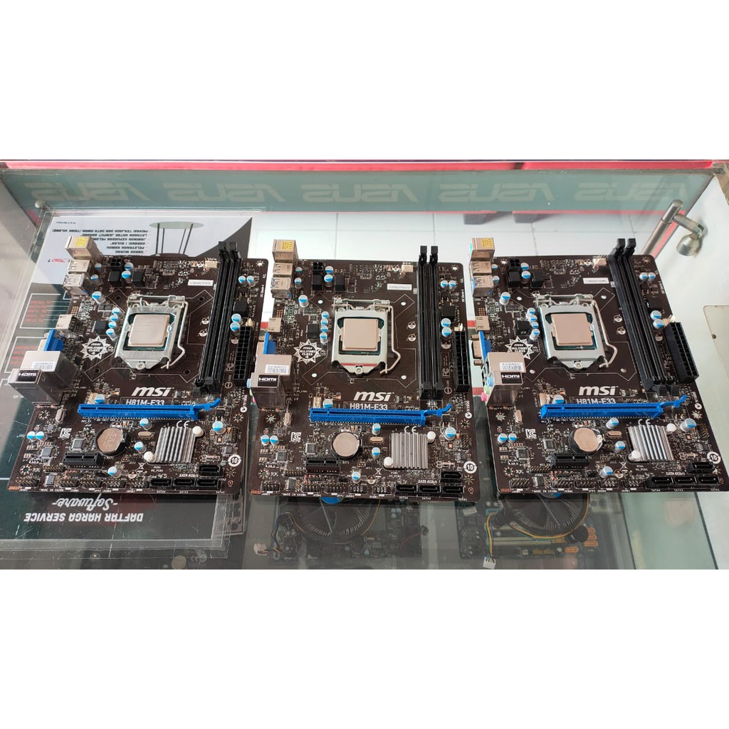 paket motherboard h81  dan procesor haswell G1840
