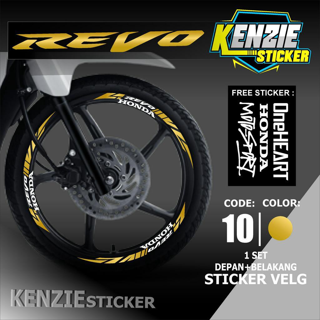 Aksesoris Stiker Cutting Sticker List Velg Motor Honda REVO 110 Lis Pelek Velk Variasi Set Depan Bel