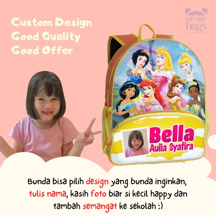 

Tas Anak Custom - Tema Princess - 1 HARI JADI