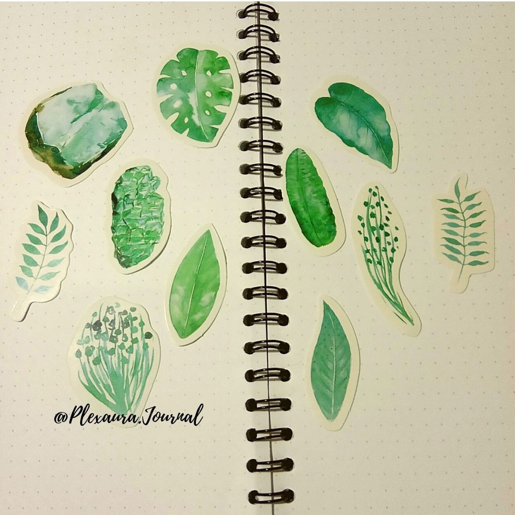 

Sticker Bujo Planner Monstera Korean Style Scrapbook