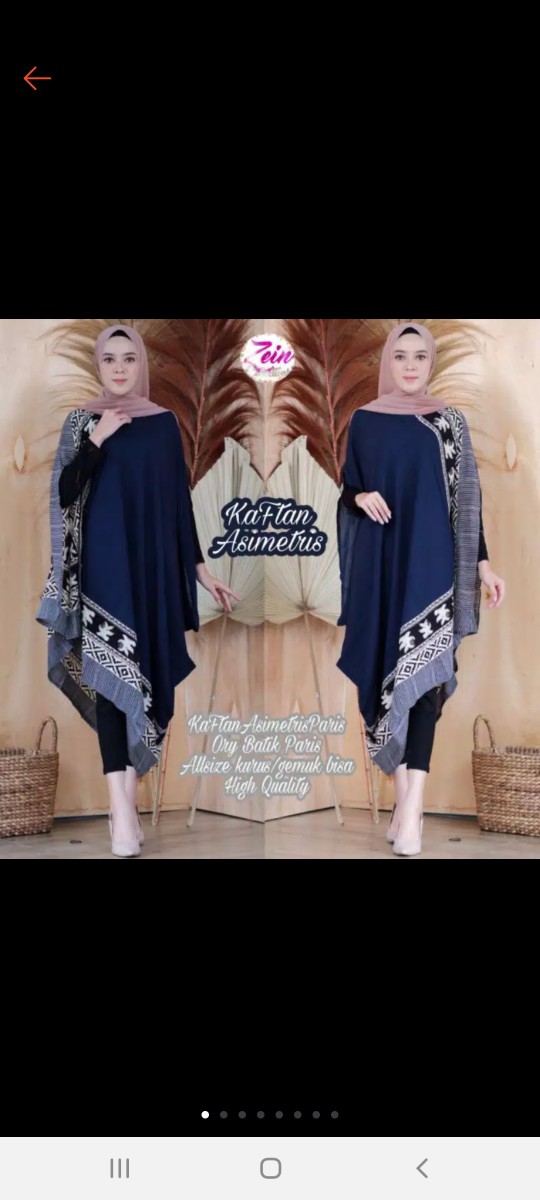 Kaftan Asimetris Batik Solo