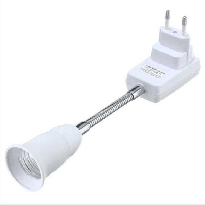 Adapter Ekstensi Bohlam E27 Saklar EU Plug 20cm