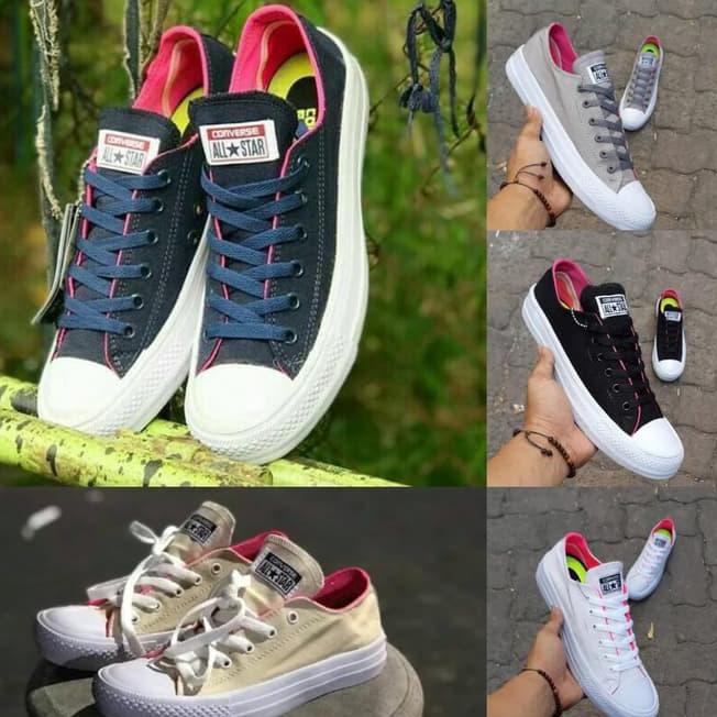 NEW CONVERSE CT GRADE ORI SIZE 36 - 40 #SEPATU WANITA CEWEK SNEAKERS KETS - HITAM, 36 FREE ONGKIR