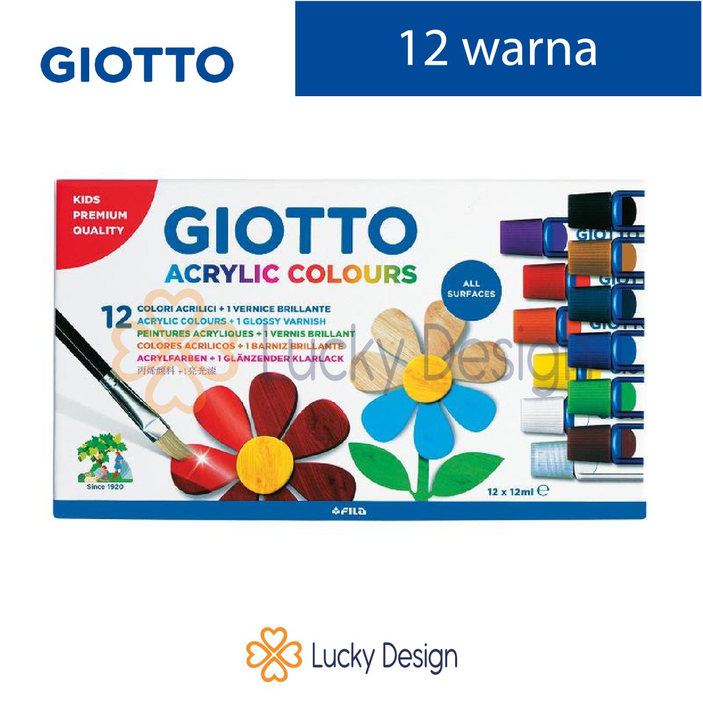 

GIOTTO ACRYLIC COLOURS CAT ACRYLIC 12 WARNA