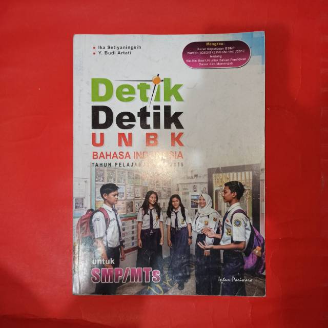 Buku pelajaran detik-detik UNBK bahasa Indonesia SMP tahun 2017-2018
