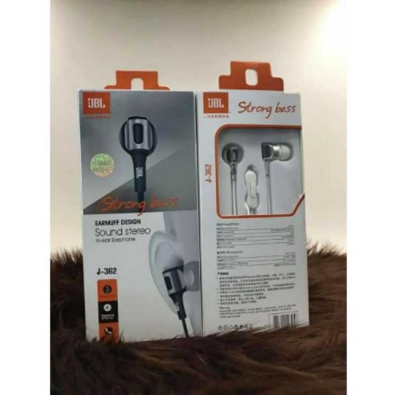 HEADSET/EARPHONE PREMIUM JBL J-362 STEREO MUSIC SUPER BASS